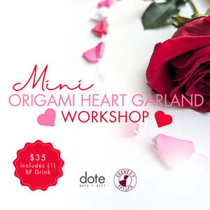 ADMIT ONE to Mini Origami Heart Workshop at Brewery Faisan (Wed, Feb 5th)